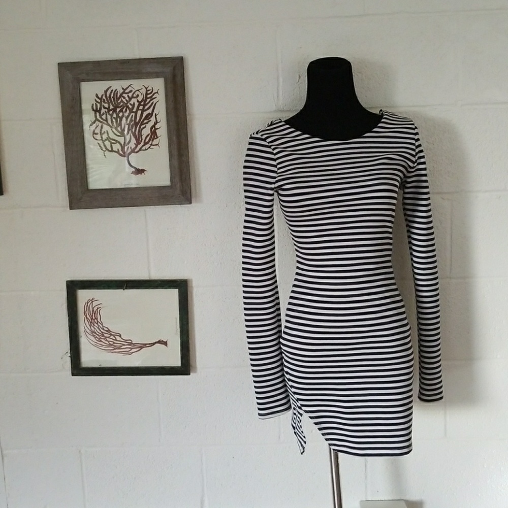 Knit striped dress